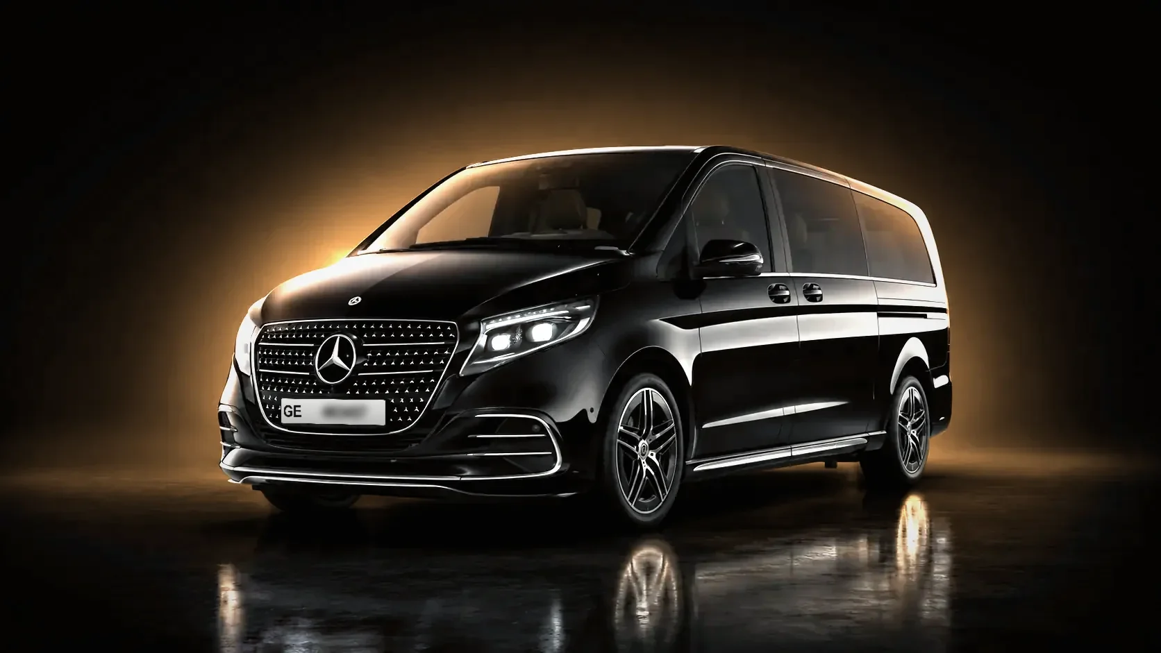 Mercedes V-Class, front three-quarter view