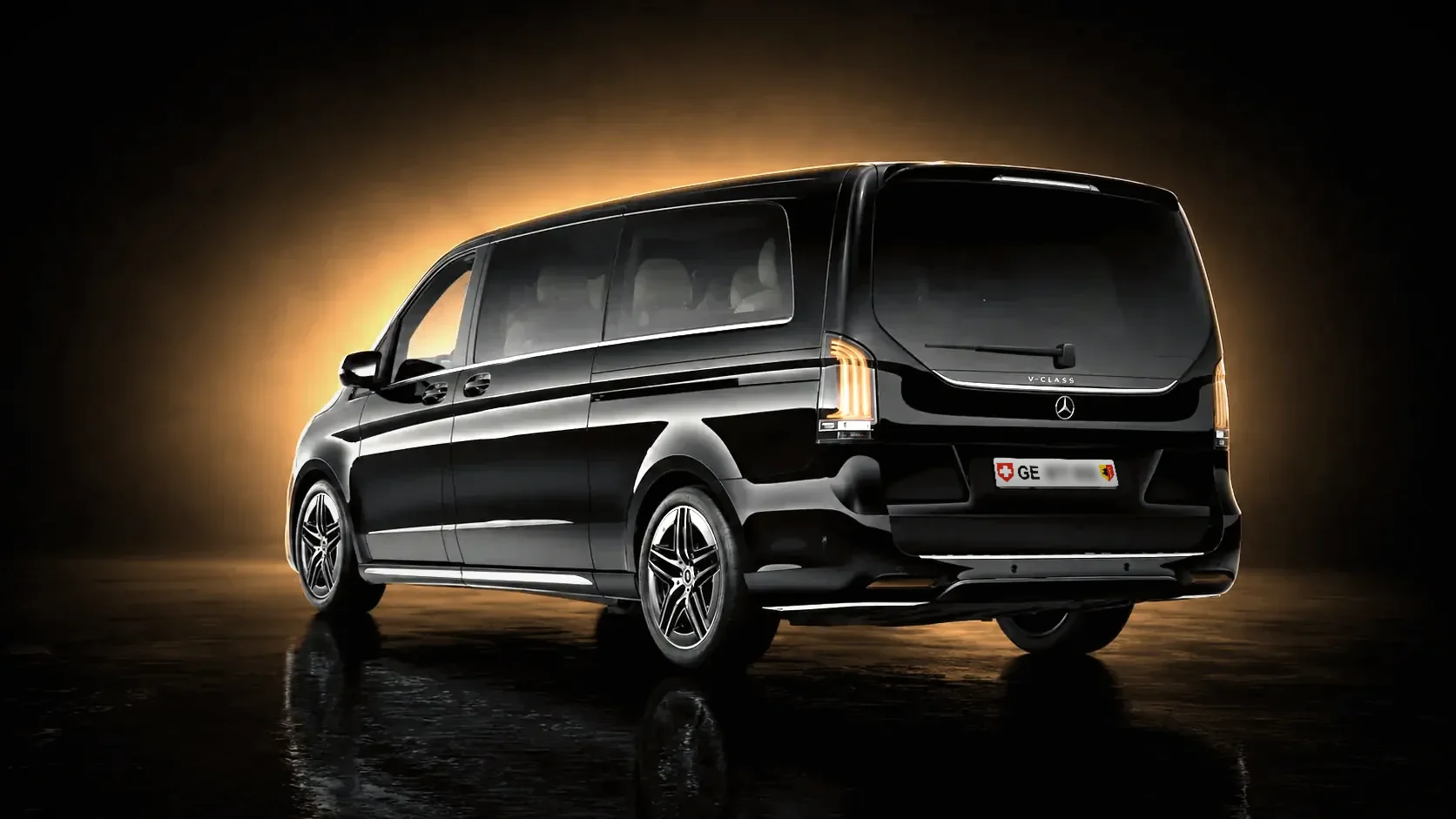 Mercedes V-Class, rear three-quarter view