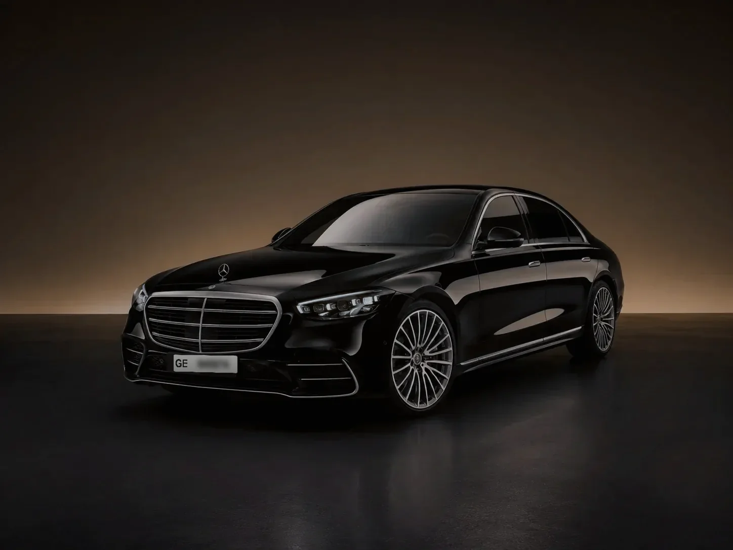 Mercedes S-Class, front three-quarter exterior view